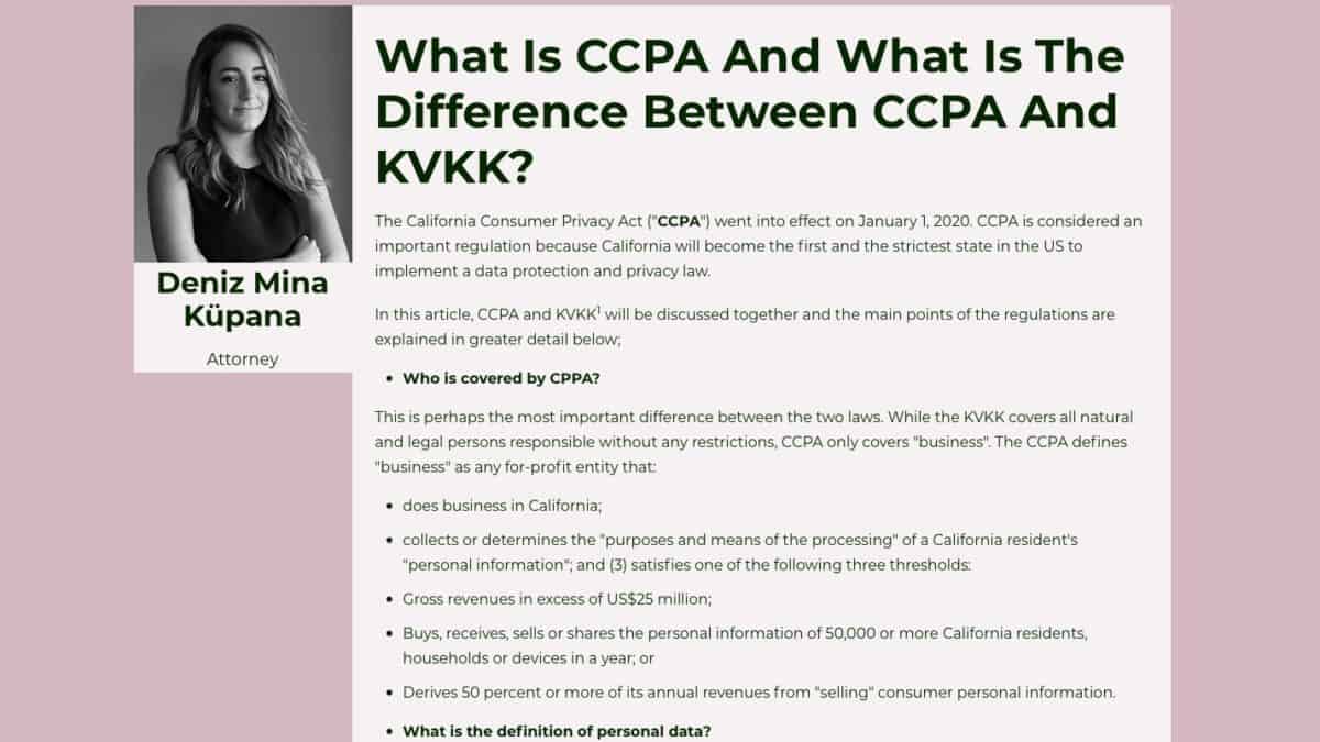 What Is CCPA And What Is The Difference Between CCPA And KVKK?